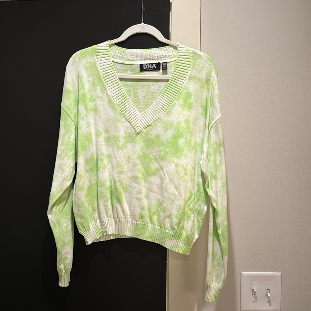 DNA v neck tie dye sweater